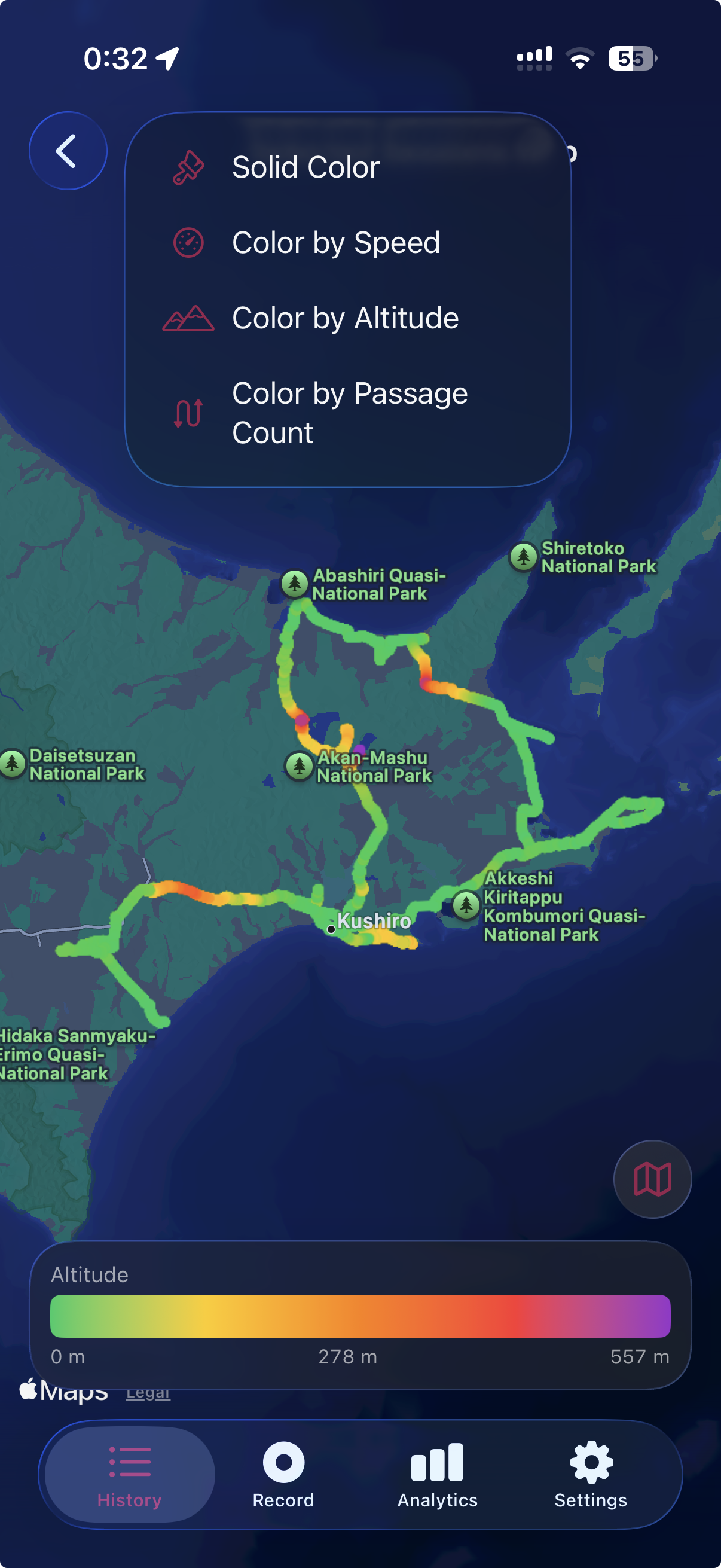 Speed & Altitude Color-Coding