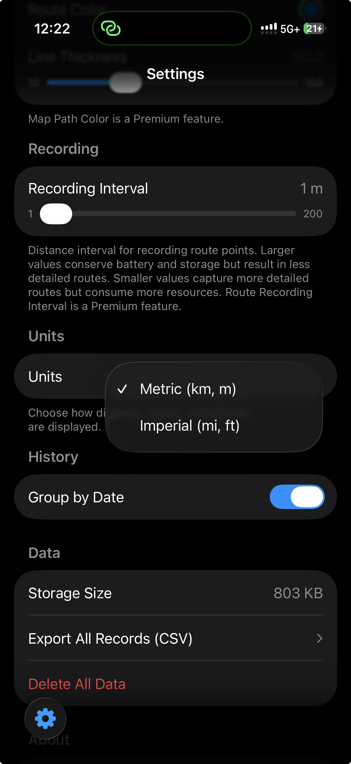 Wechsel zwischen metrischen und imperialen Einheiten