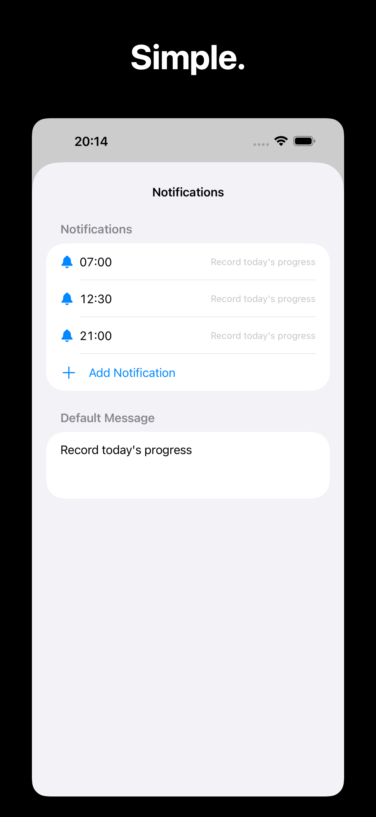 Notification list